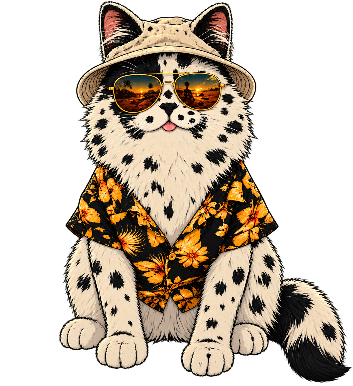 TRIPCAT wearing a safari hat and sunglasses