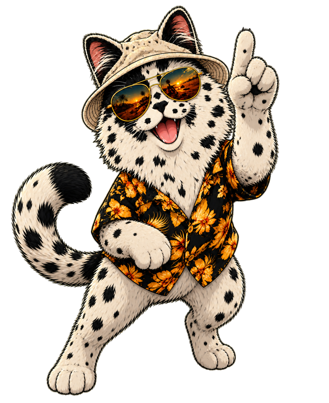 TRIPCAT pointing up excitedly